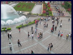 The entrance area to Windows of the World seen from the monorail train.